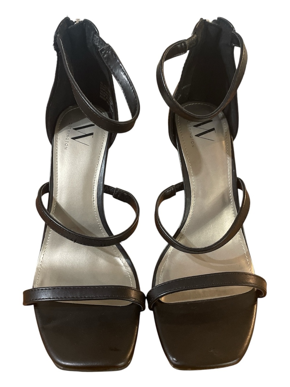 Worthington Black Strappy Stiletto Sandals